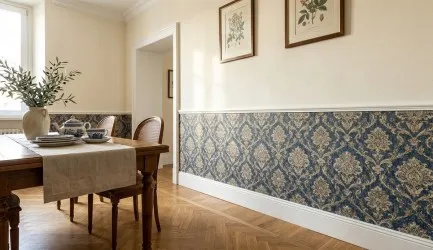 Boiserie in carta da parati personalizzata